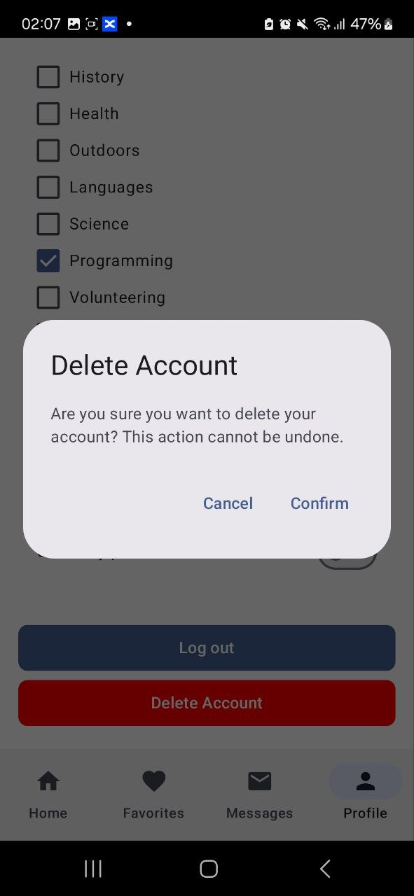 Delete confirmation dialog